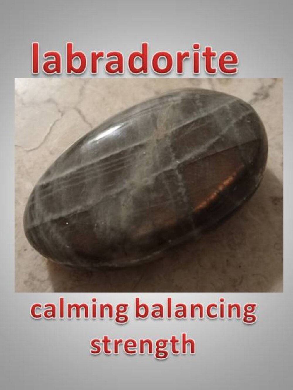 #1 Labradorite crystal rock stone palm stone Calming Transformation